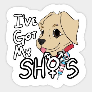 I've Got My Shots (Yellow Lab, HRT) Sticker